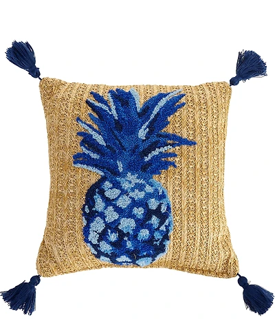 Southern Living Summer Shop Collection Pineapple Tassel Indoor/Outdoor Throw Pillow