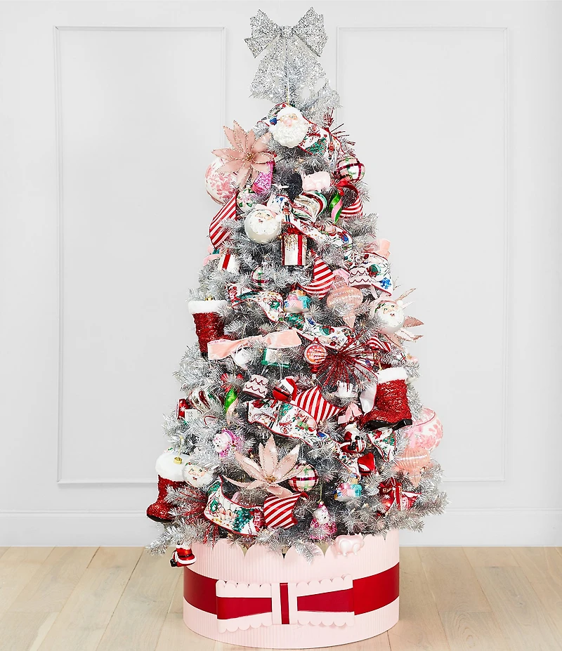 Southern Living Sweet Christmas Collection Pink Chinoiserie Floral Shatterproof Ball Ornament