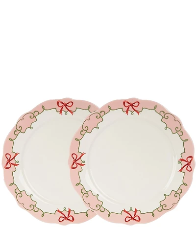 Southern Living Sweet Christmas Collection Pink Dinner Plates, Set of 2