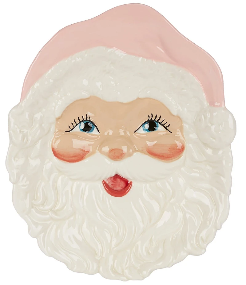 Southern Living Sweet Christmas Collection Pink Santa Platter