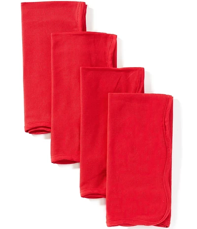 Southern Living Sweet Christmas Collection Pink/Red Scalloped Napkins, Set of 4