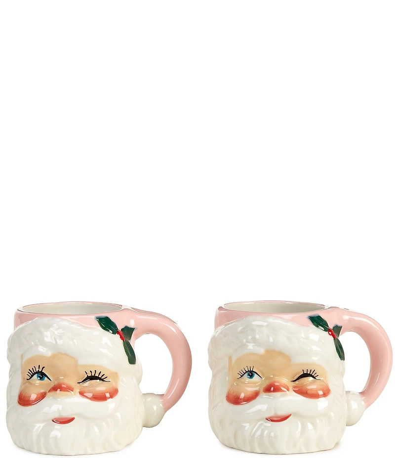 Southern Living Sweet Christmas Collection Santa Mug, Set of 2