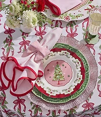 Southern Living Sweet Christmas Collection Red Tree Accent Plates, Set of 2