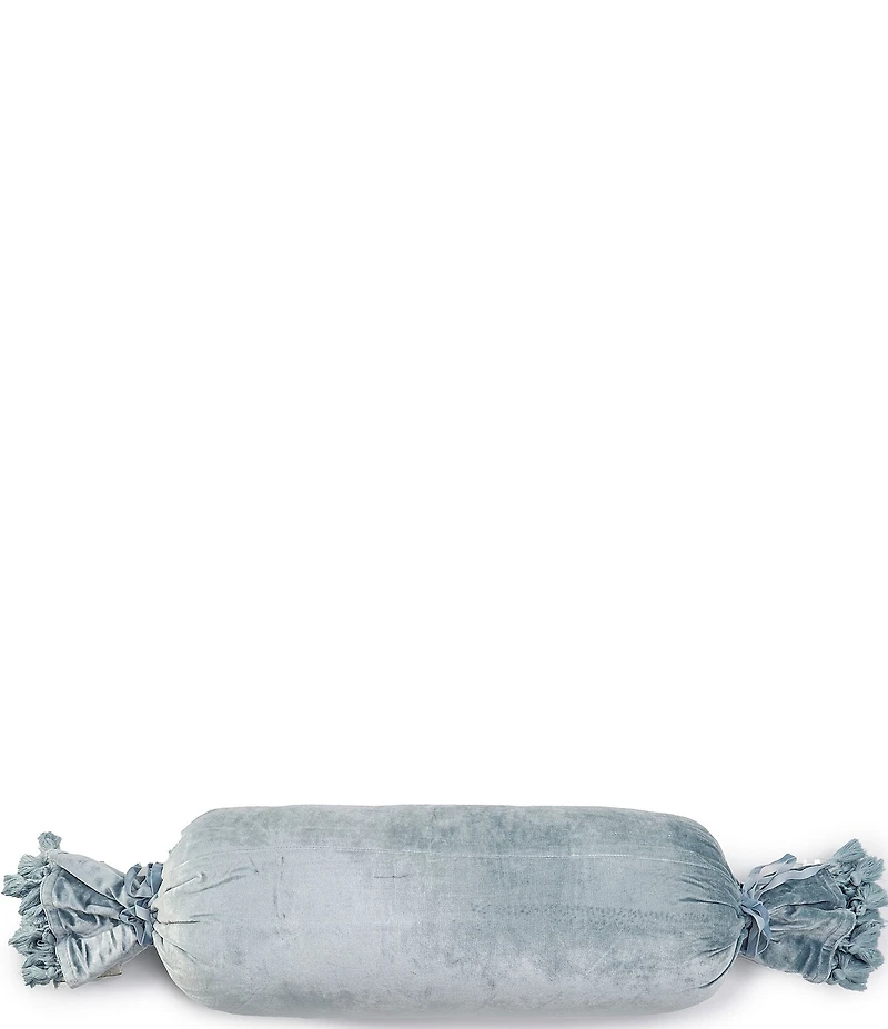 Southern Living Tasseled Velvet Bolster Pillow