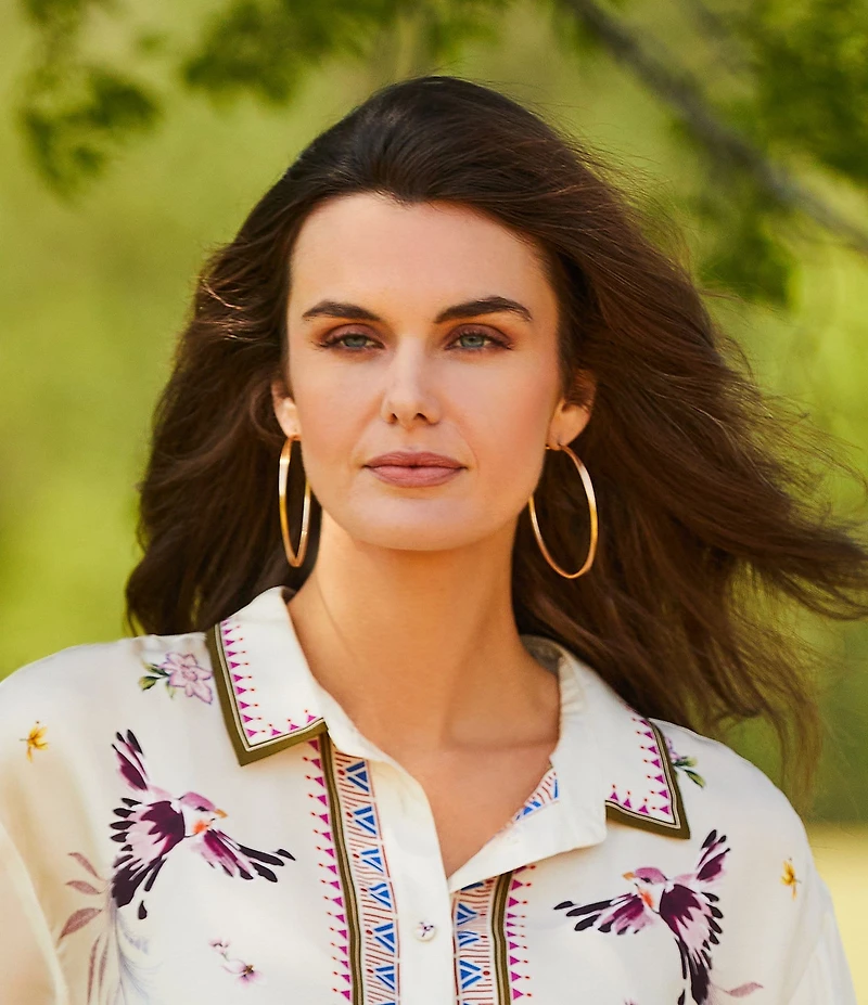 Southern Living Thin Hoop Earrings