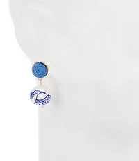 Southern Living Thread Wrapped Chinoiserie Bead Drop Earrings