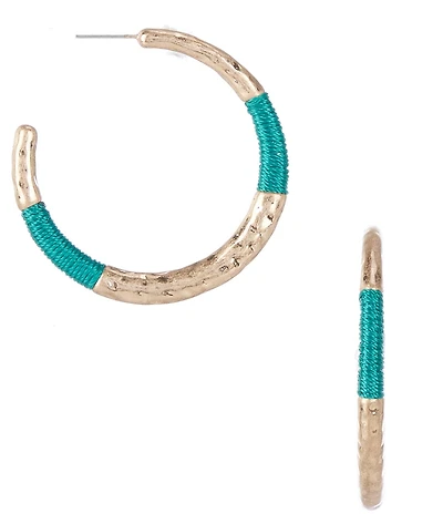 Southern Living Thread Wrapped Hoop Earrings