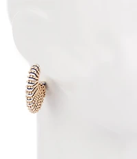Southern Living Thread Wrapped Wide Hoop Earrings