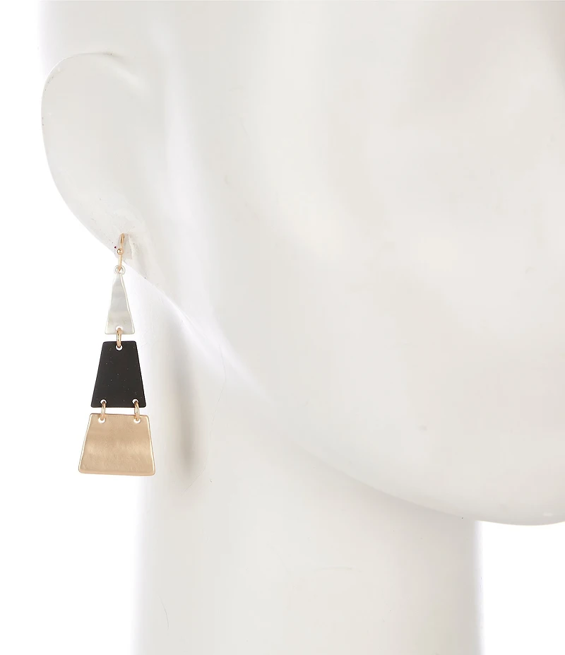 Southern Living Triple Metal Drop Earrings