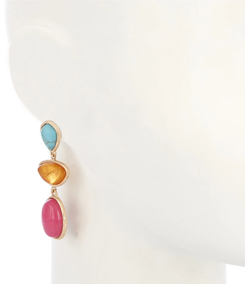 Southern Living Triple Stone Drop Earrings
