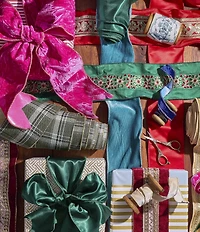 Southern Living Twelve Days of Christmas Collection Fabric Crest 3#double; Decorative Ribbon