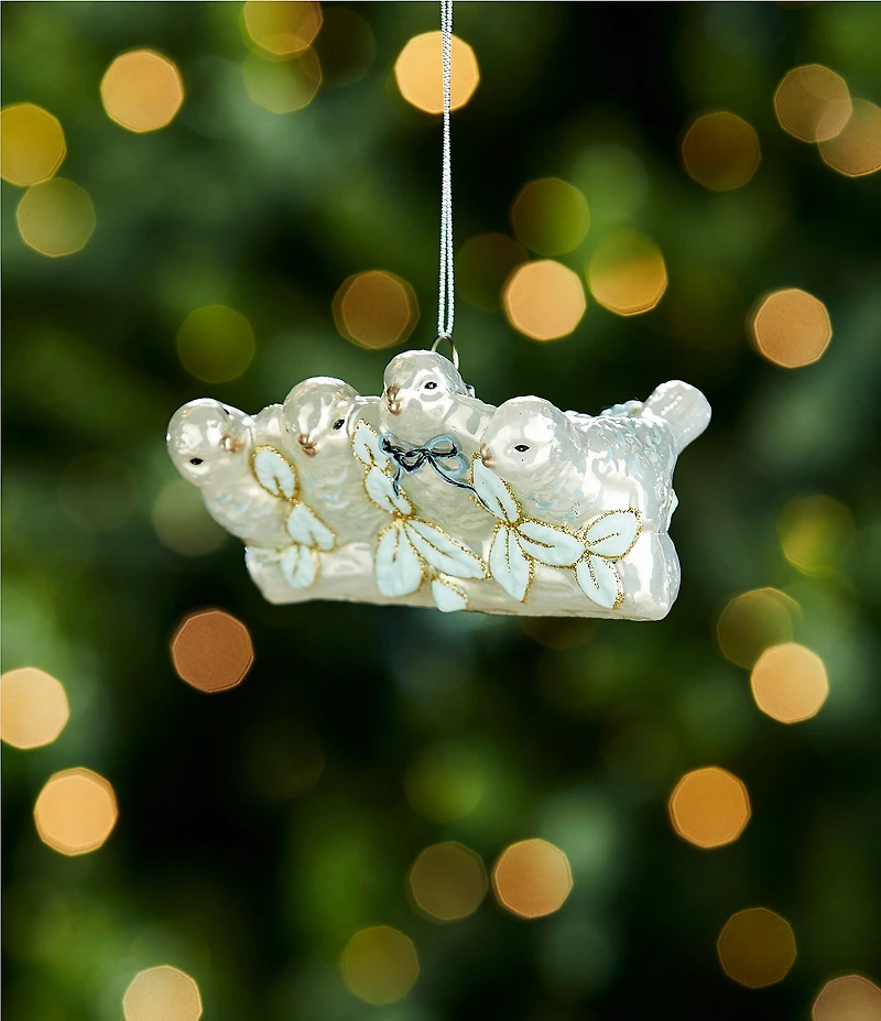Southern Living Twelve Days of Christmas Collection Four Calling Birds Glass Ornament