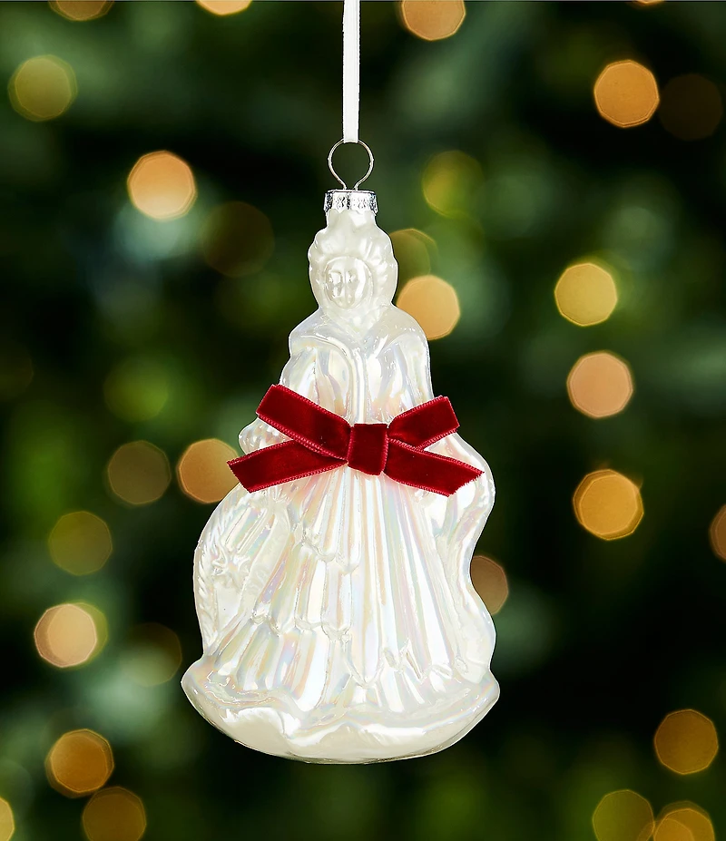 Southern Living Twelve Days of Christmas Collection Glass Angel with Bow Ornament