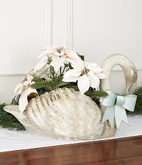 Southern Living Twelve Days of Christmas Collection Swimming Swan Floral Arrangement