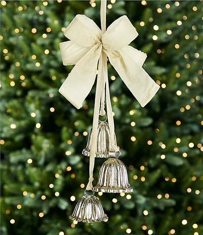 Southern Living Twelve Days of Christmas Collection Trio of Bells with Bow Ornament