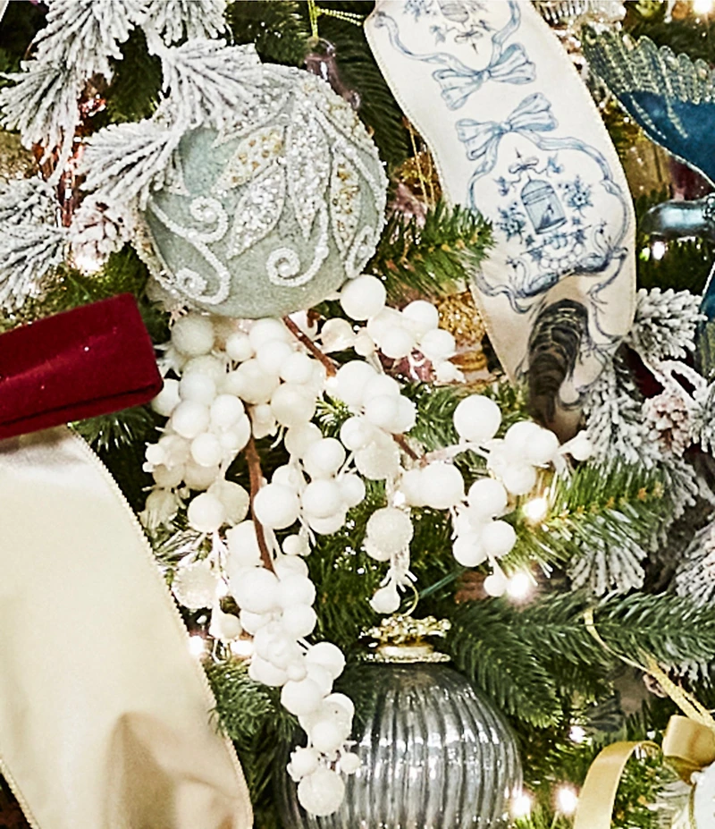 Southern Living Twelve Days of Christmas Collection White Berry Pick, Set of 2
