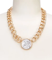 Southern Living Two Tone Coin Collar Necklace