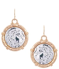 Southern Living Two Tone Coin Drop Earrings