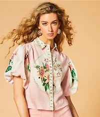 Southern Living Two Tone Cut Out Disc Drop Earrings