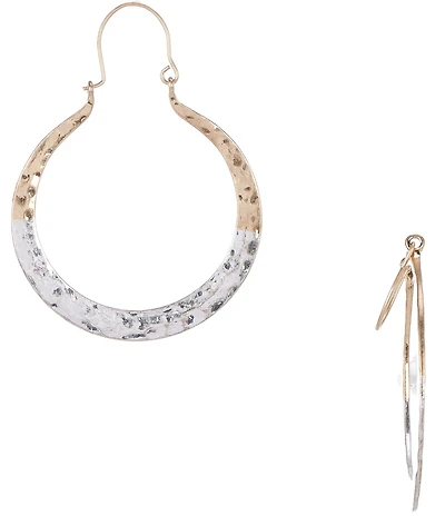 Southern Living Two Tone Hoop Earrings
