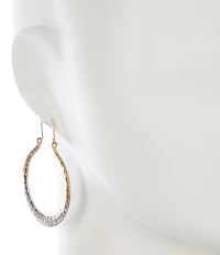 Southern Living Two Tone Hoop Earrings