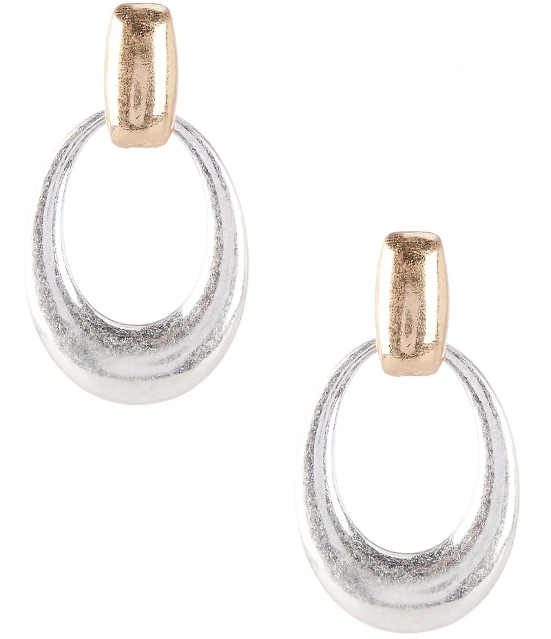 Southern Living Two Tone Knocker Orbital Earrings