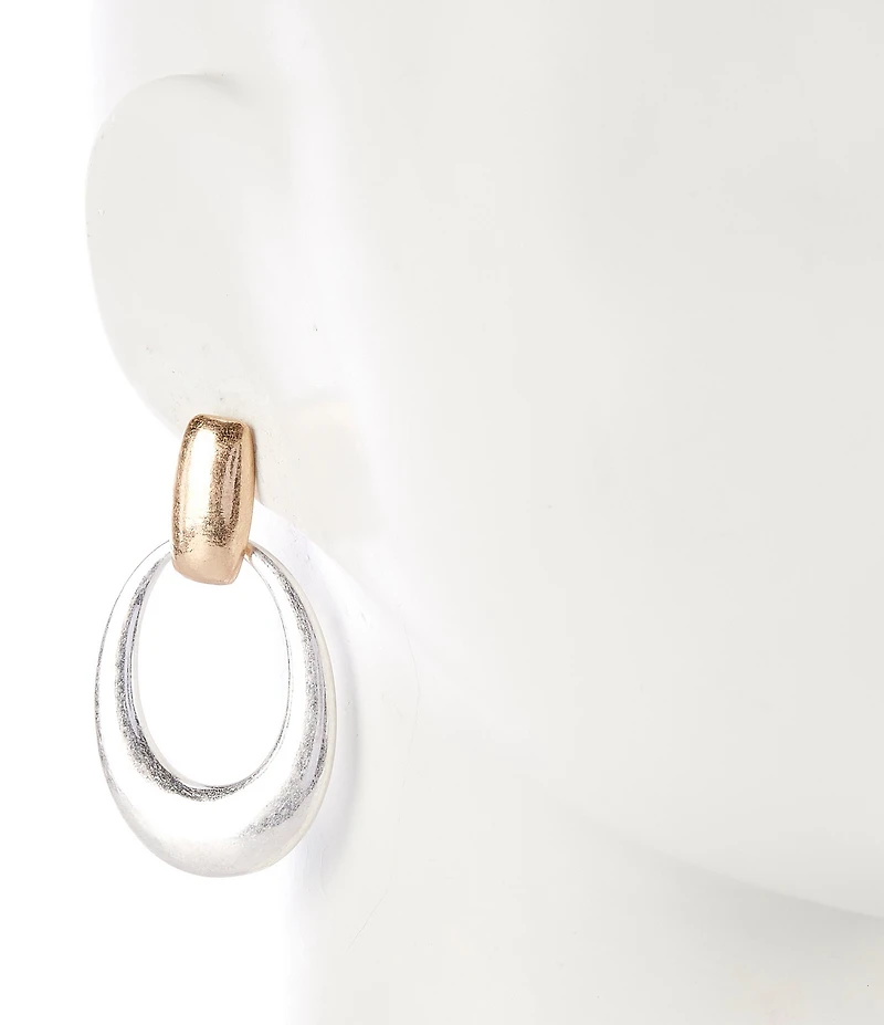 Southern Living Two Tone Knocker Orbital Earrings