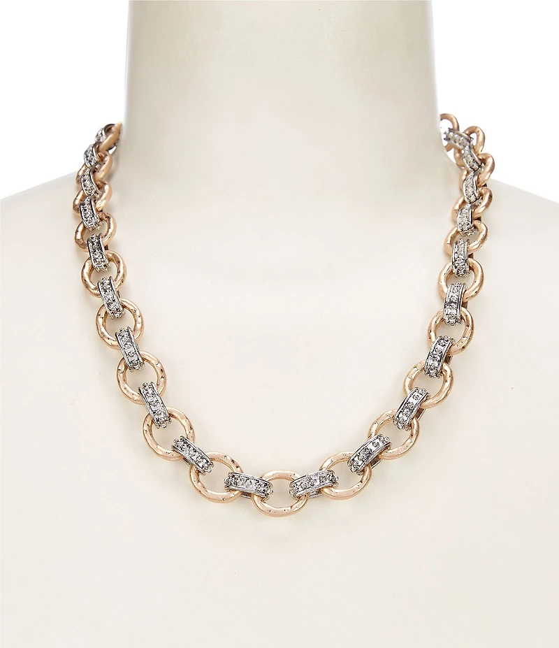 Southern Living Two Tone Link Collar Necklace