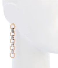 Southern Living Two Tone Link Linear Earrings