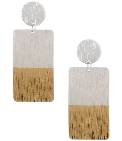 Southern Living Two Tone Rectangle Drop Earrings