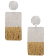 Southern Living Two Tone Rectangle Drop Earrings