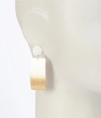 Southern Living Two Tone Rectangle Drop Earrings