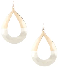 Southern Living Two Tone Teardrop Orbital Drop Earrings