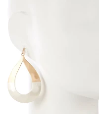 Southern Living Two Tone Teardrop Orbital Drop Earrings