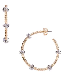 Southern Living Two Tone Twisted Hoop Earrings