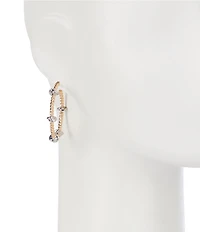 Southern Living Two Tone Twisted Hoop Earrings