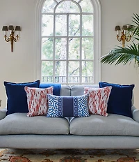 Southern Living Velvet & Linen Reversible Oversize Square Pillow