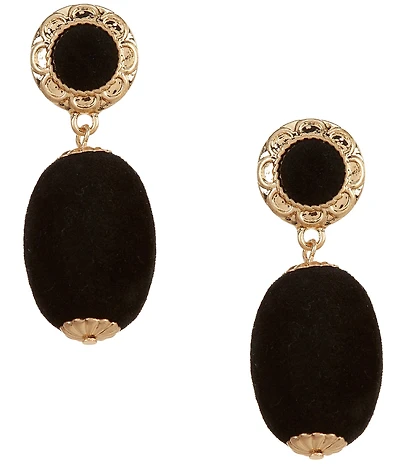 Southern Living Velvet Ball Drop Earrings