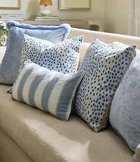 Southern Living Velvet Fringe Square Pillow