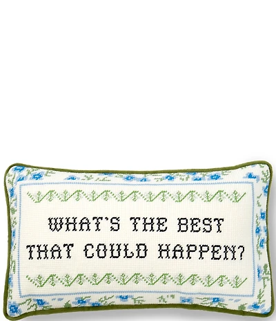 Southern Living What's The Best That Could Happen Needlepoint Mini Pillow