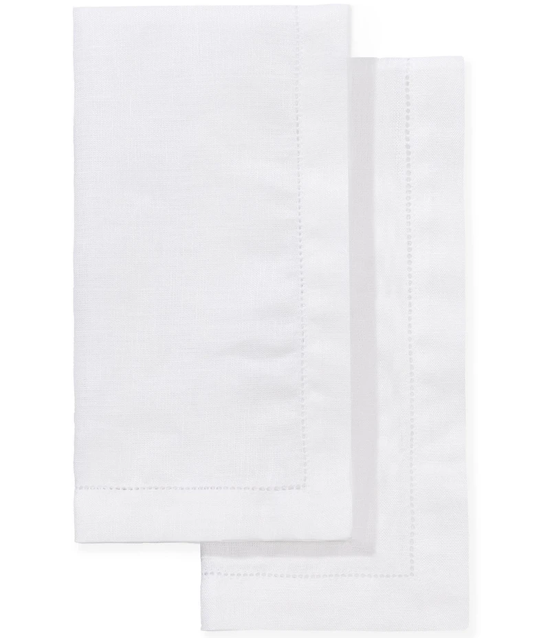 Southern Living White Hemstitched Napkins, Set of 2