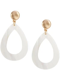 Southern Living White Shell Teardrop Drop Earrings