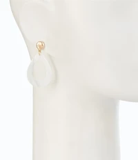 Southern Living White Shell Teardrop Drop Earrings