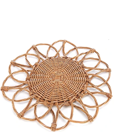 Southern Living Wicker Flower Charger