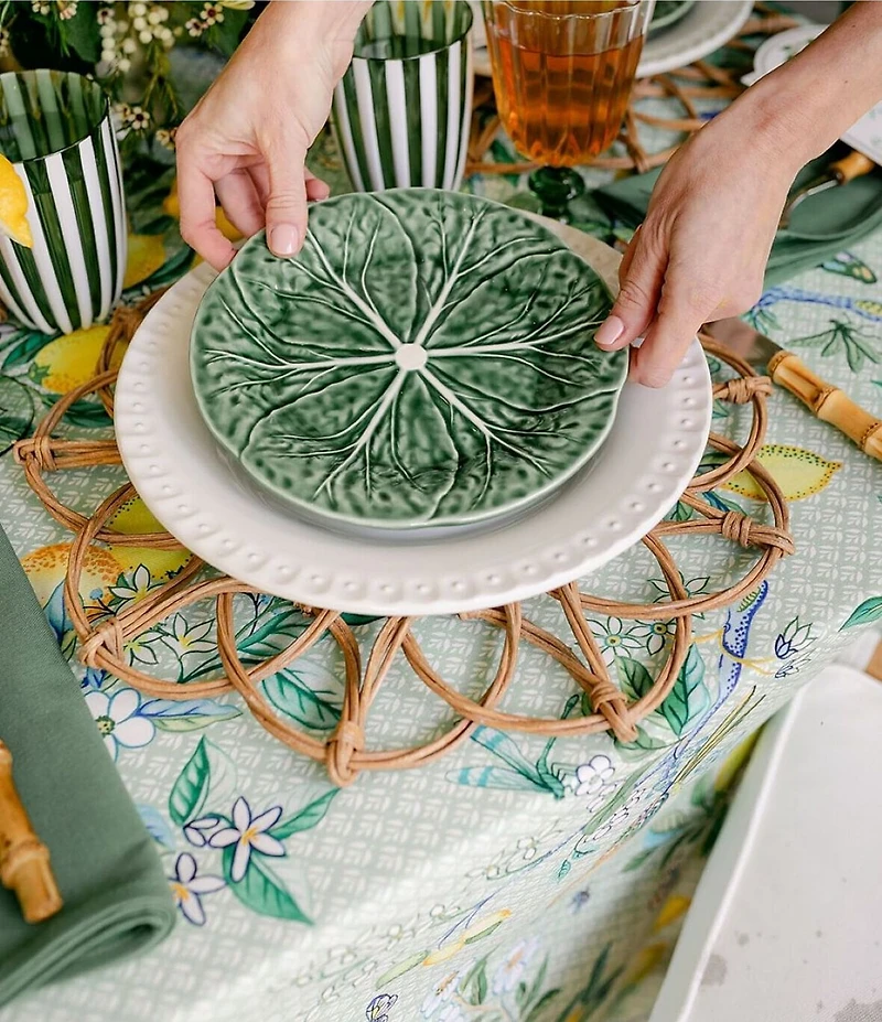 Southern Living Wicker Flower Charger