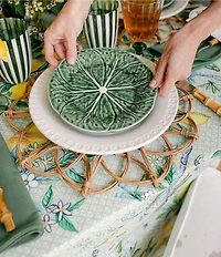Southern Living Wicker Flower Charger