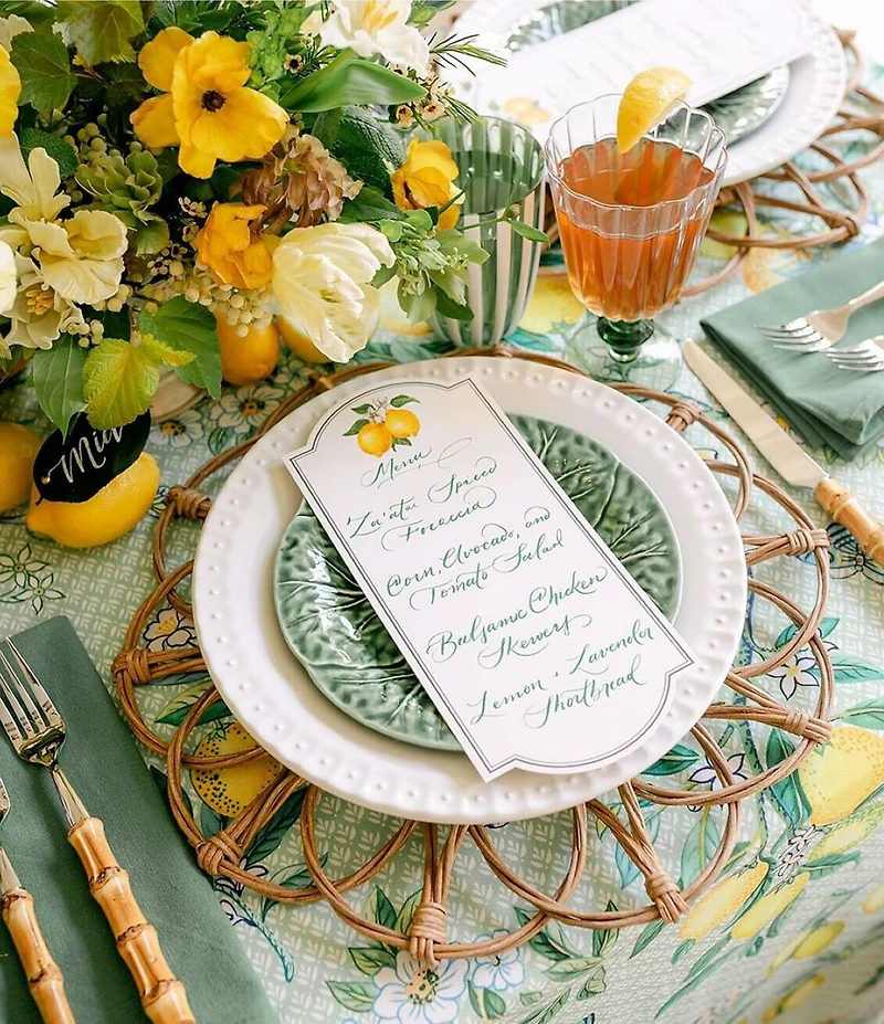 Southern Living Wicker Flower Charger