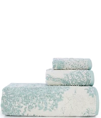 Southern Living Willa Colleciton Jacquard Woven Tree Print Pattern Bath Towels