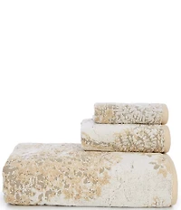 Southern Living Willa Colleciton Jacquard Woven Tree Print Pattern Bath Towels