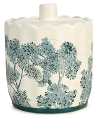 Southern Living Willa Scalloped Ceramic Covered Jar